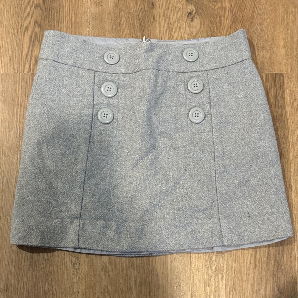 GAP Gray Double-Breasted Mini Skirt (bin11)